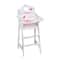 Badger Basket White & Pink Gingham Doll High Chair with Accessories